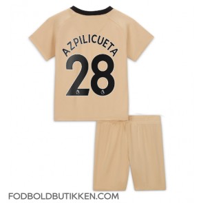 Chelsea Cesar Azpilicueta #28 Tredjetrøje Børn 2022-23 Kortærmet (+ Korte bukser)